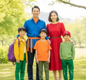Family Outfits for Matching Opposite Colors