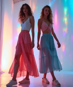 How to Mix Skirt Lengths with Tops and Shoes