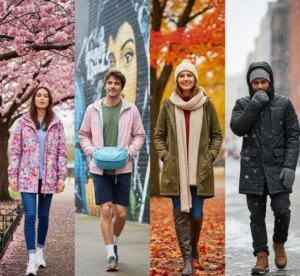 Rain jacket looks for every season