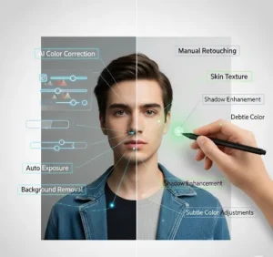 Achieve Realistic Photo with AI and Manual Retouching