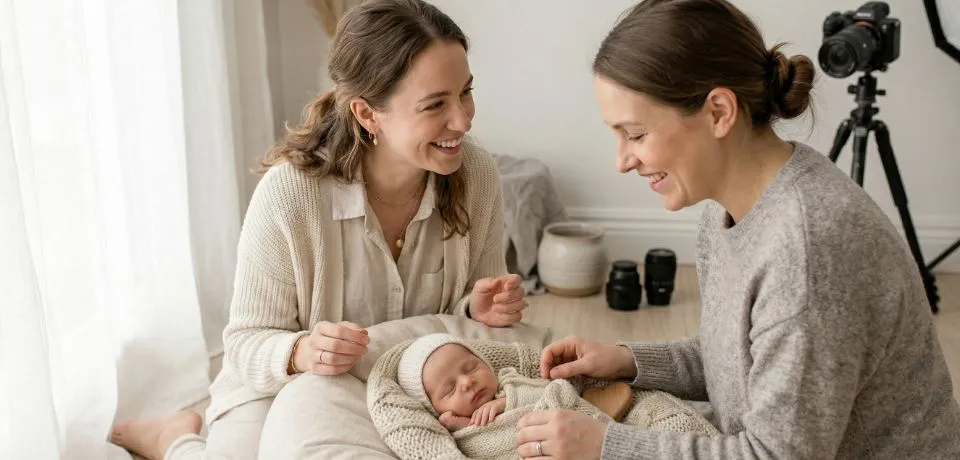 cool newborn poses